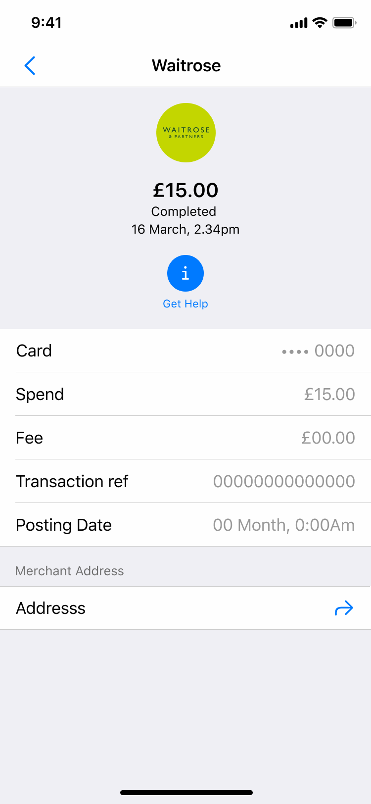 Transaction detail - shop